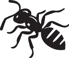 Carpenter Ant Vector | Black Ant Silhouette Clipart Illustration	