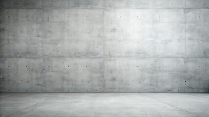 Minimalist Gray Concrete Wall Background, Smooth Texture, Empty Surface, Design Element, Architectural Photography