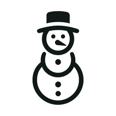 snowman isolated on white