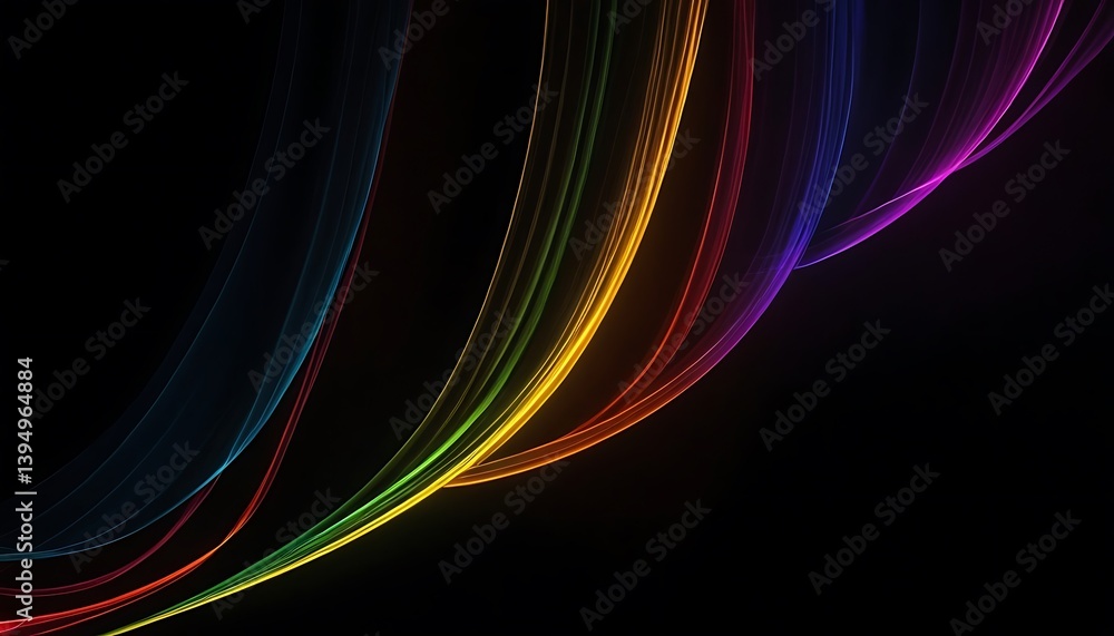 Poster abstract colorful background with lines with black background,blur, colourful, dynamic, fantasy, fas