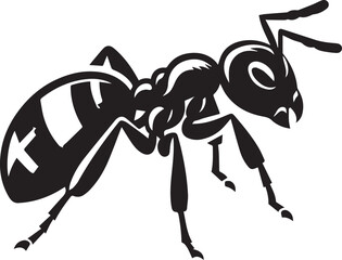 Carpenter Ant Vector | Black Ant Silhouette Clipart Illustration	