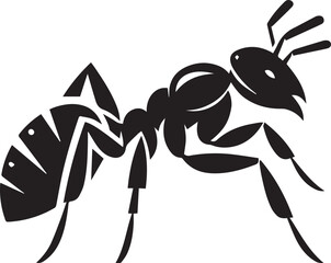 Carpenter Ant Vector | Black Ant Silhouette Clipart Illustration	