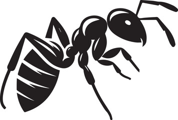 Carpenter Ant Vector | Black Ant Silhouette Clipart Illustration	