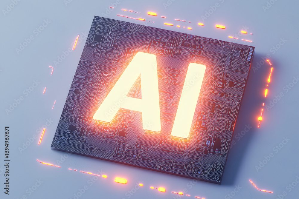 Poster ai core: a visually striking image of a cpu with 