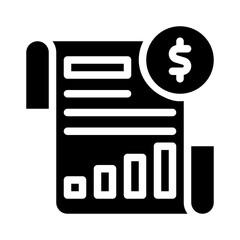 interest rate glyph icon