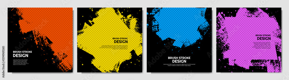 Canvas Prints vector illustration. overlay hand drawn style. abstract dirty black color layer on transparent backg