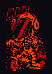 Kids Vertical Stacked Letters T-Shirt Design - Bold Typography for Children's Apparel