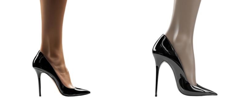 Elegant Black High Heels on Feet for Fashion and Style Photography