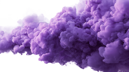 Purple misty smog explosion isolated for design overlays  
