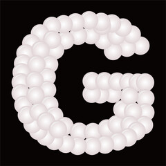 Obraz premium bubble or balloon shape forms the font.