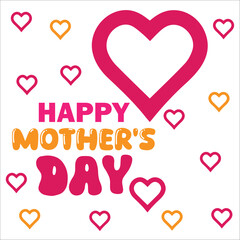 Mother's day card design template