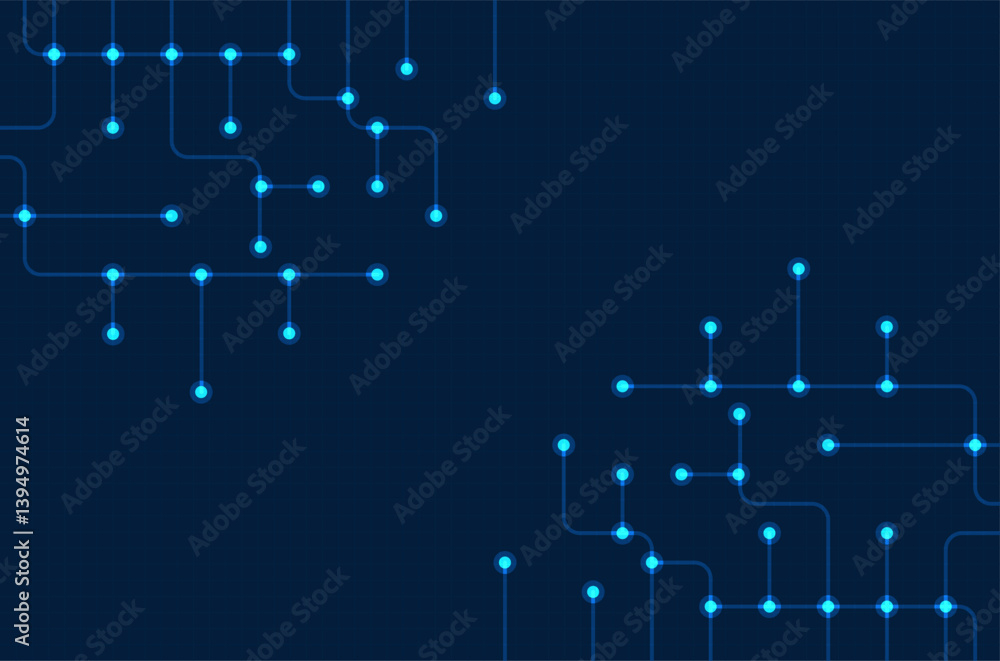 Poster circuit connect lines. network technology and connection concept. decentralized network nodes connec