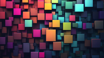 pixel abstract background with colorful squares arranged randomly 