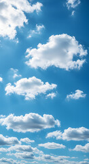 Fototapeta premium Clouds Floating in a Clear Blue Sky during Daytime