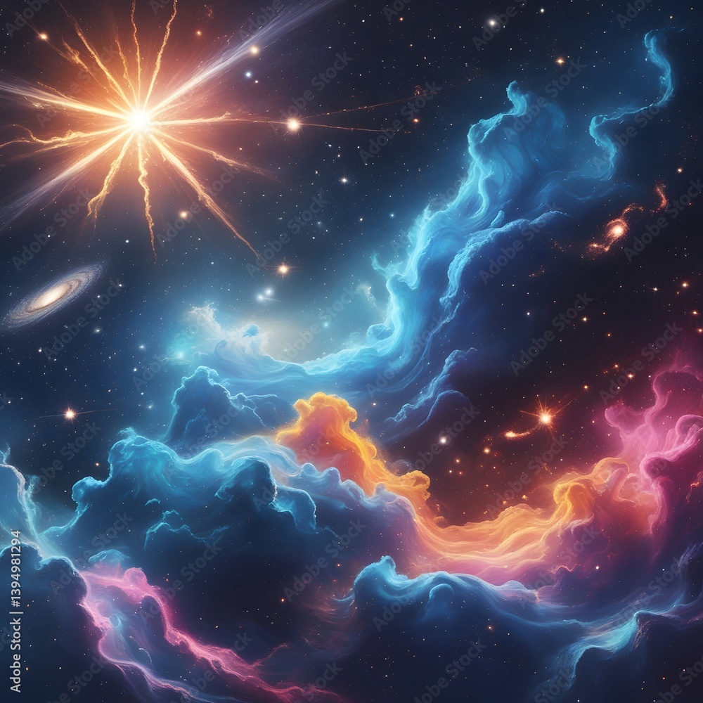 Wall mural abstract space background with stars, galaxy background backgrounds astronomy universe.