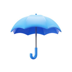Blue Umbrella Icon – Cute 3D Weather Safety Symbol