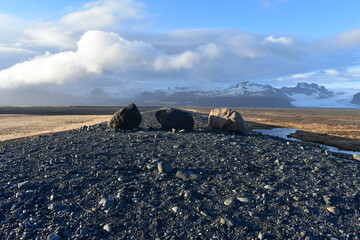 Scenic Road Through Icelandic Mountains