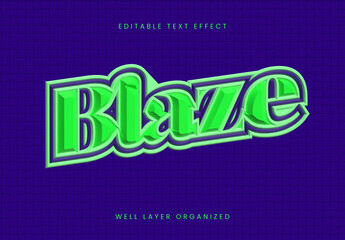Blaze Text Effect Design Template