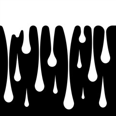 Abstraction of flowing substance. Liquid substance drips and flows. Paint on a dark background.