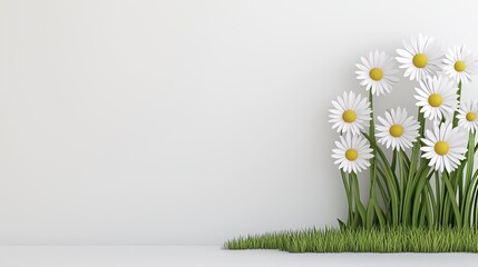 Daisies in a Serene Setting
