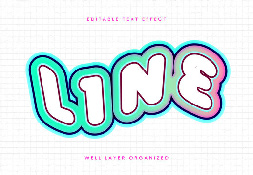 Line Text Effect Design Template