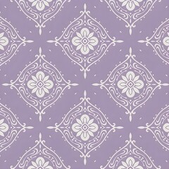Seamless traditional fabric pattern with intricate timeless designs.
