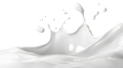 Ethereal Milk Drops and Splashes on Transparent Background for High-Quality Design Projects