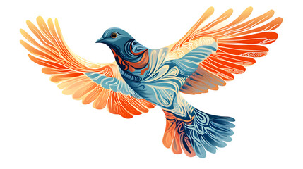 Obraz premium Elegant Pigeon Bird in Flight on Transparent Background - Isolated Nature Image