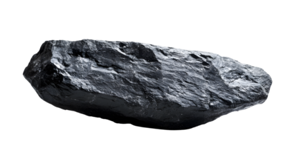 Rare Floating Black Meteorite Rock - Raw Stone Material Image with Unique Texture