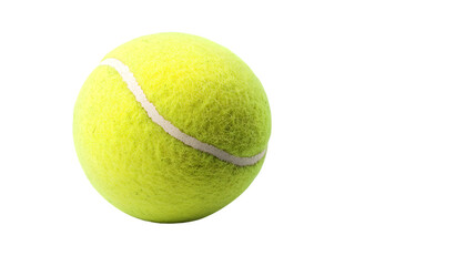 Professional Tennis Ball Isolated on Transparent Background with Shallow Depth of Field.