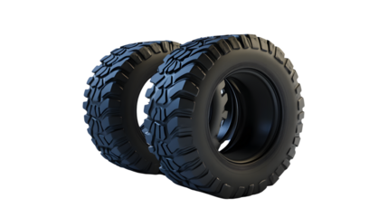 Isolated Tires on Transparent Background - Professional Automotive Industry Image for Design Projects