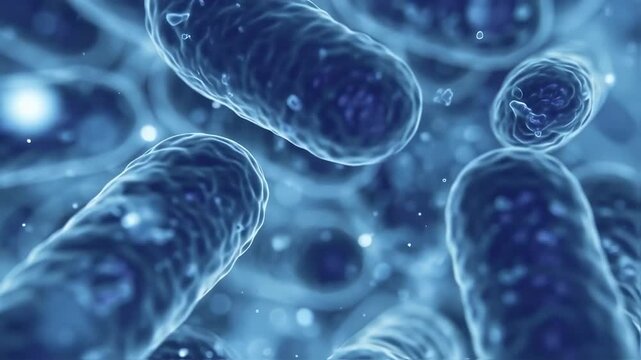 3D animation Probiotic bacteria, 3D animation Lactobacillus