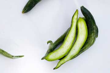 Snake gourd or serpent gourd
