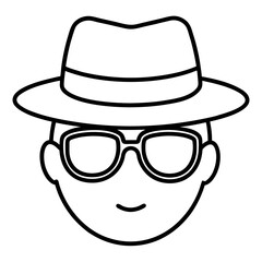 boy with hat on white background