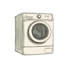 Washing machine, furniture, vector, transparent background