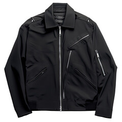 Modern black bomber jacket