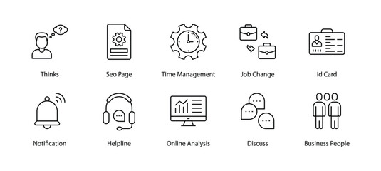 Business & Finance Icon Set Vector Icon Stock Illustration