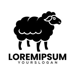 Sheep Silhouette Creative Logo, Sheep Business Logo