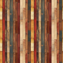 Mixed and multicoloured wood floor old plank timber