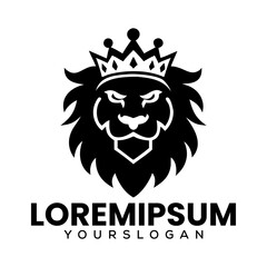 Royal heraldic lions. Black silhouette of rampant lion and griffins for logo or coat of arms. Premium wild animal crest symbols.