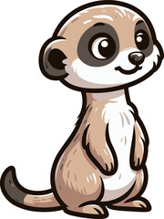 シンプルなミーアキャットのイラスト
