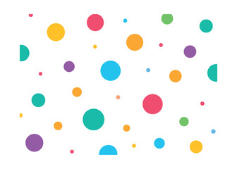 colorful abstract seamless vector pattern of scattered shapes