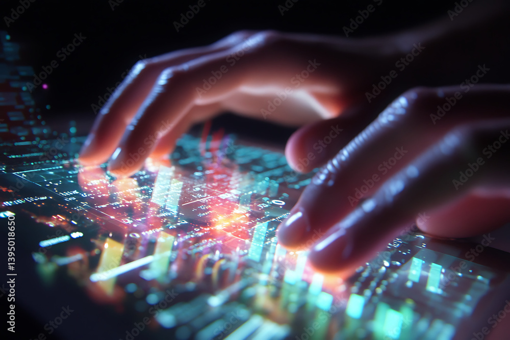 Aufkleber artificial intelligence , business man on the background of the word success , binary code technolog