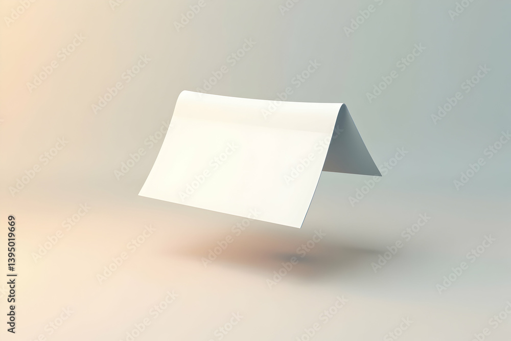 Poster elegant minimalistic floating business card mockup featuring a sleek modern design and devoid of any