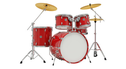 Isolated Red Drum Kit