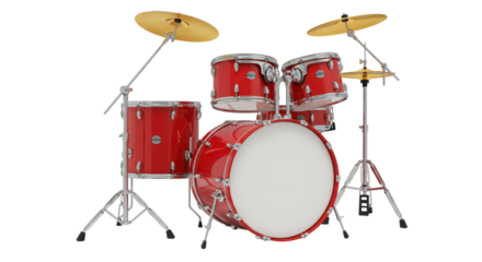 Isolated Red Drum Kit