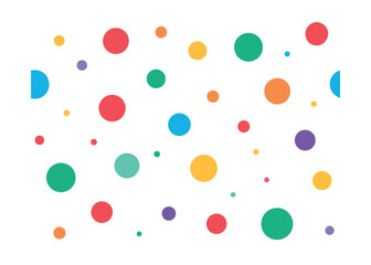 colorful confetti on white background