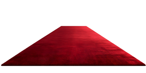 A red carpet isolated on transparent background - 