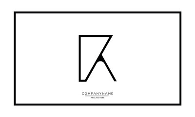 K or KK Alphabet letters logo vector monogram