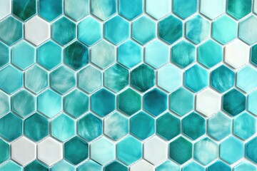 Fototapeta premium abstract background green white honeycomb